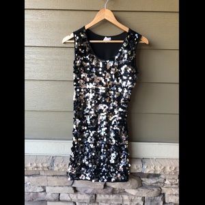 Black sequin dress
